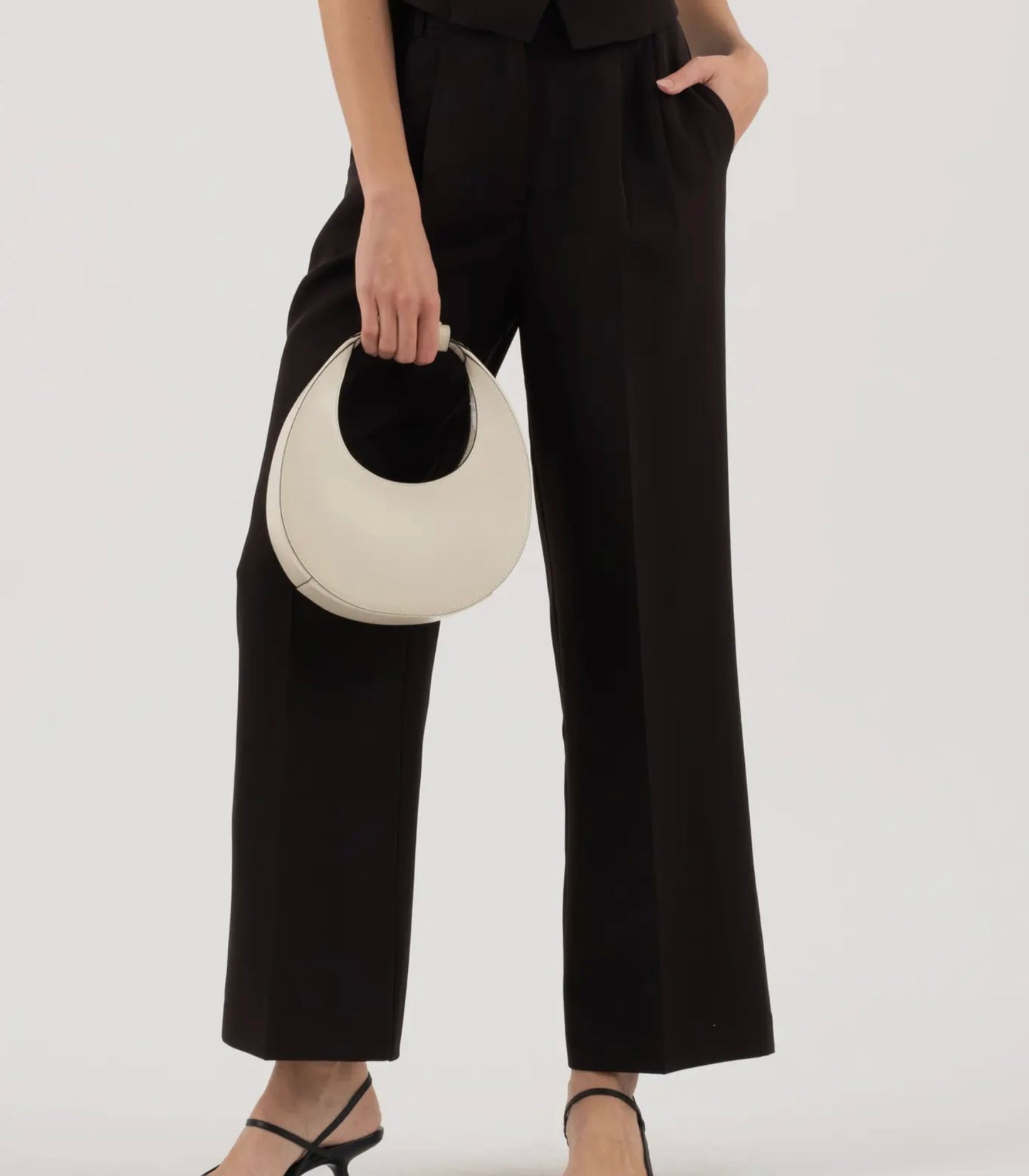 High waist wide leg dress pants